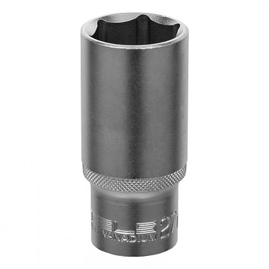 Глубокая торцевая головка 27 мм. 6-гр., CrV, 1/2" Stels 13884