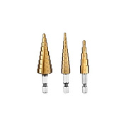 Набор сверл по металлу ступенчатых 3-12, 4-12, 4-20 мм DH20 (3 шт) DEKO 065-0688