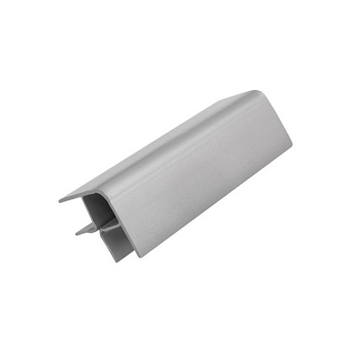 Угол гибкий к цоколю мебельному ПВХ h=100 металлик (820) THERMOPLAST 65095