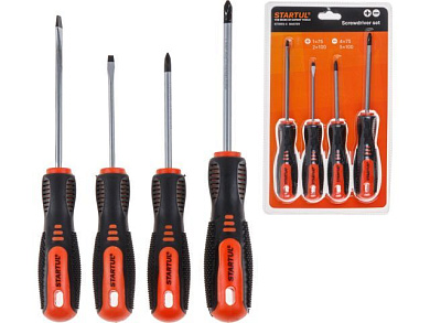 Набор отверток 4 шт SL,PH STARTUL PROFI ST3093-4