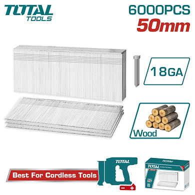 Гвозди 1,5х1х50 мм GA18 6000 шт TOTAL TAC918506