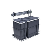 Мусорные контейнеры выдвижные 300 (1*15LT, 1*6LT), графит AKS 95601