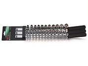 Набор головок 1/4'', 3/8'', 1/2'' 4-22мм 6гр. 37предм. на подвесе Toptul GAAQ3702