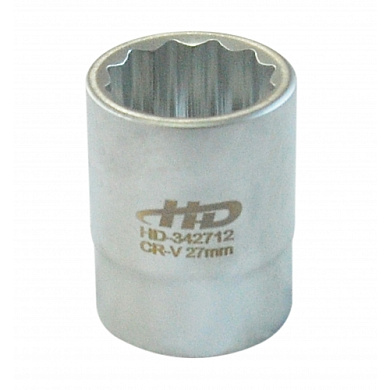 Головка торцевая 3/4" 12-гр 27 мм L50 мм CrV H-D HD-342712