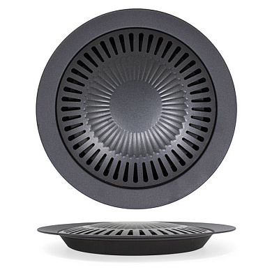 Тарелка для барбекю металлическая, ⌀поддон 31.5 см, ⌀ сковорода-гриль - 25 см WMC TOOLS WMC-BDZ-MS155-P