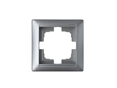 Рамка 1-местная серебро, Стиль, Bylectrica ЮЛИГ.735212.206сер