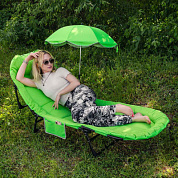 Шезлонг складной в комплекте с зонтом садовым Forsage F-FG-HY-8008LG-Z