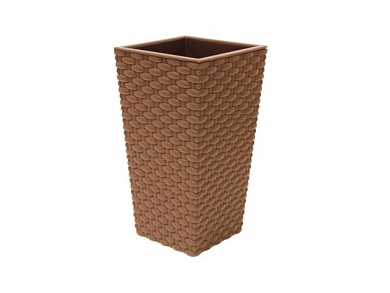 Кашпо РОТАНГ 260х260х457 мм, бежевый IDEA М3087