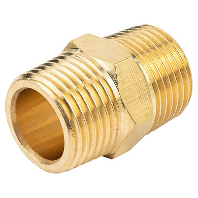 Соединитель резьбовой, наруж. резьба 3/8"х3/8", в блистере RockForce RF-MM06/06