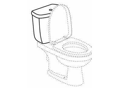 Бачок для унитаза-компакт AGIO A, с арматурой AV Engineering AVFTNR2620AT