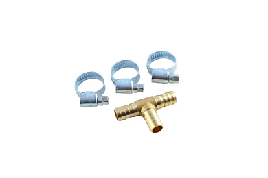 Разветвитель Т-образный, "елочка" 6 мм, хомуты для крепежа, в блистере RockForce RF-E102-6/1