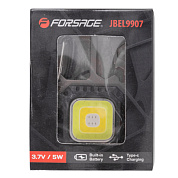 Фонарь портативный многофункциональный, светодиод COB, 7 режимов освещения, 3.7V, 5W, IP64 Forsage F-JBEL9907