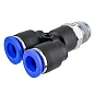 Фитинг Y-образный для пластиковых трубок 8 мм-наружная резьба 1/4'' RockForce RF-SPX08-02