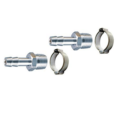 Переходник, наруж. резьба 1/4"-"елочка" 8 мм, с обжимным кольцом, 2 шт FUBAG 180431 В