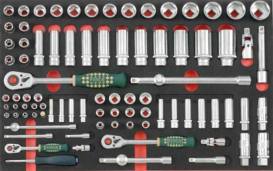 Набор инструментов в ложементе 1/4'', 3/8''&1/2'' Force 4882