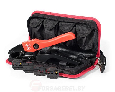 Пресс-клещи с набором матриц в прочной тканевой сумке КВТ CTК+4