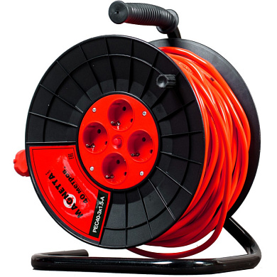 Удлинитель Magnetta PEC40-3X1.5-A, 40 м, катушка (4 роз., 1,5 мм, 2,2 кВт, защита от перегрузки)