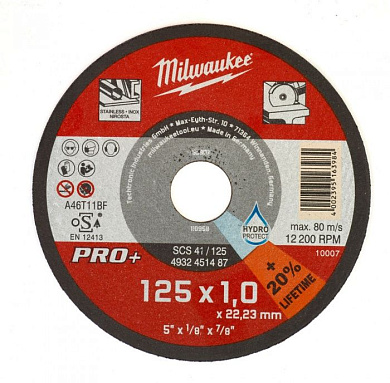 Диск отрезной по металлу SCS 41/125 мм Milwaukee 4932451487