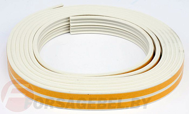 Уплотнитель для окон и дверей тип Е 9х4мм/6м белый Vorel 76750