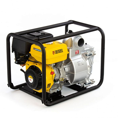 Мотопомпа бензиновая для грязной воды PX-80D, 15 л.с, 3'', 1500 л/мин, глубина 8 м, напор 30 м Denzel 99204