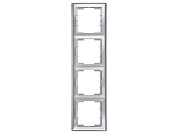 Рамка 4-ая вертикальная серебро, DARIA, Mutlusan 2120 800 2482