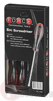 Набор отверток PH, SL 6 пр. Force 2068