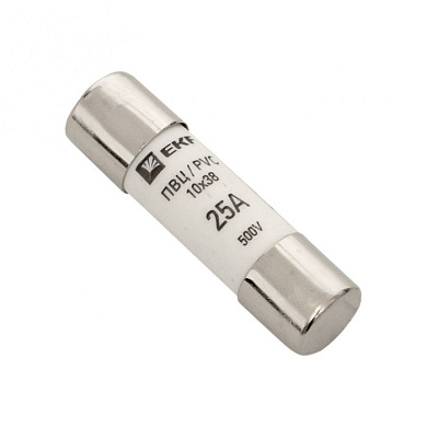 Плавкая вставка цилиндрическая ПВЦ (10х38) 25А EKF pvc-10x38-25