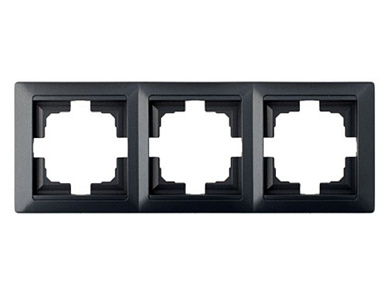 Рамка 3-местная графит, Стиль, Bylectrica ЮЛИГ.735212.216гр