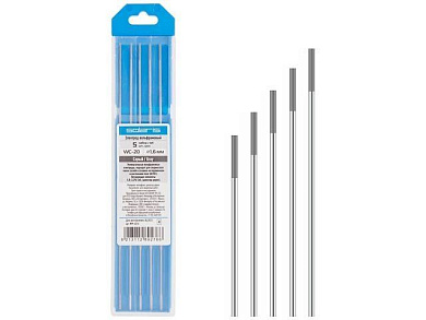 Электрод вольфрамовый серый WC-20, Ф 1,6 мм, набор 5 шт Solaris WM-4516