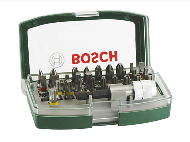 Набор бит PH, PZ, SL, НЕХ, Torx, Torx TR с битодержателем 33 пр Bosch 2607017063