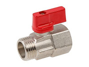 Кран шаровый MINI 1/2" нар.-вн. красная ручка AV Engineering AVE13712R