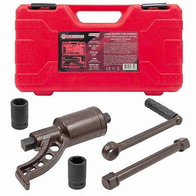 Гайковерт ручной с редуктором 1'', головки 32, 33 мм, L270 мм, 1:68, 6200 Нм ForceKraft FK-3411384 HS