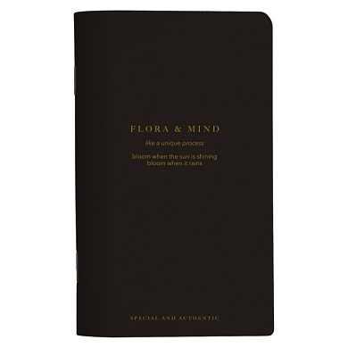 Блокнот "Flora", А5, 48 листов, в линейку, черный