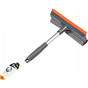 Щётка с губкой и резиной для мойки окон 8'' с короткой алюминиевой ручкой Bradas ES9439