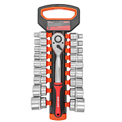 Набор головок с трещоткой 19 пр., 1/2" 8-15, 17-22, 24, 27, 30, 32 мм BaumAuto BM-019-5MSA