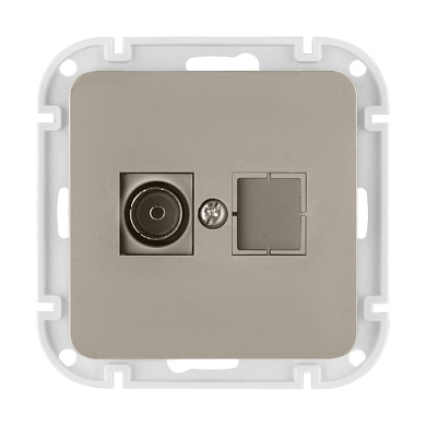 Розетка 1-ая телевизионная (скрытая) песочная Astrum Bylectrica ТР-6541 песочн