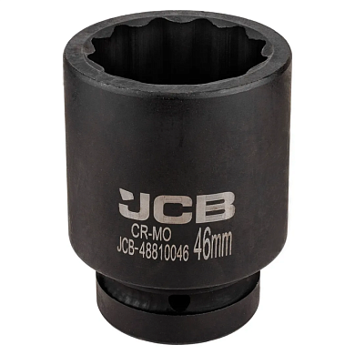 Глубокая ударная головка 46 мм 12-гр 1'' JCB JCB-48810046