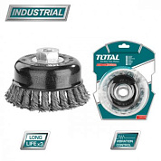 Щетка проволочная чашечная, витая, усиленная TOTAL