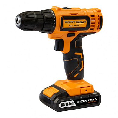 Дрель шуруповерт аккумуляторная AD-18-2 Li PARTISAN AD-18-2LiPSN