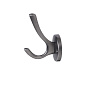 Крючок меб. двухрожковый мет. HORN шлифованный никель AKS 56838