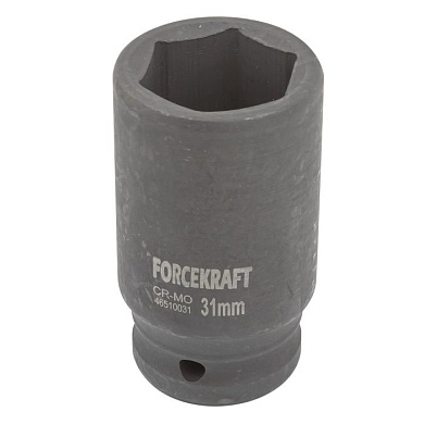 Ударная глубокая торцевая головка 31 мм. 6-гр. 3/4'' ForceKraft FK-46510031