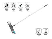 Швабра для пола с насадкой из микрофибры, серая, Perfecto Linea 43-392019