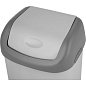 Урна для мусора 14л, пластик, с крышкой, серый