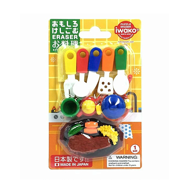 Набор ластиков "IWAKO Kitchenware", 10 шт, ассорти