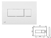 Кнопка управления для систем инсталляций, белая, Alcaplast M370
