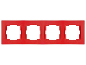 Рамка 4-ая горизонтальная красная, RITA, Mutlusan 22208001404