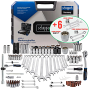 Набор инструментов 125+6 пр 1/4''&1/2'' 6-гр Scheppach Sch-41252-5 (Premium)