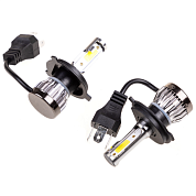 Автолампа-LED H4 13W 6000K 1500Lm 12/24V 2-конт КВАНТ (MINI) радиатор компл.2 шт SKYWAY S08701010