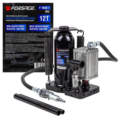Домкрат бутылочный пневмогидравлический 12 т, 265-510 мм, Forsage F-1600-1 BIG