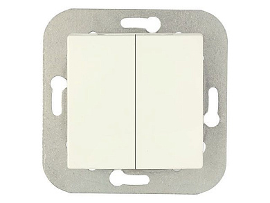 Выключатель 2 клав. (cкрытый, 10А) бежевый, Уют, Bylectrica С510-551беж
